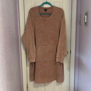 Torrid Lightweight Sweatshirt Dress, dusty rose, size 1
